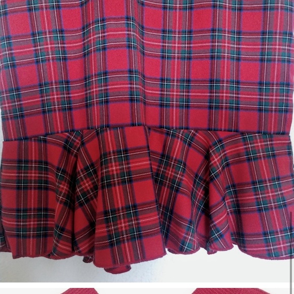 Venus plaid tartan dress with gold buttons - Picture 6 of 7